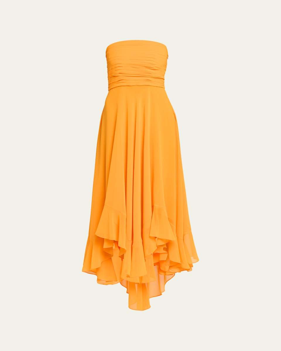 Louisa Strapless Chiffon Dress